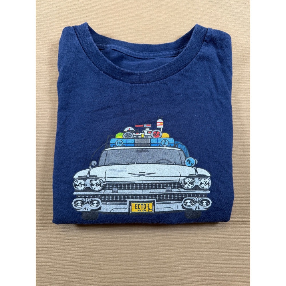 Kids Ghostbusters Ecto-1 Car Graphic T-Shirt Blue‎ Boys Girls 2T